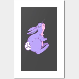 Lavender Bunny Praying for Carrots Posters and Art